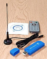 Радіосканер, скануючий SDR радіоприймач 24 МГц - 1.7 ГГц RTL2832U FC0012SP з пультом, диском та антеною