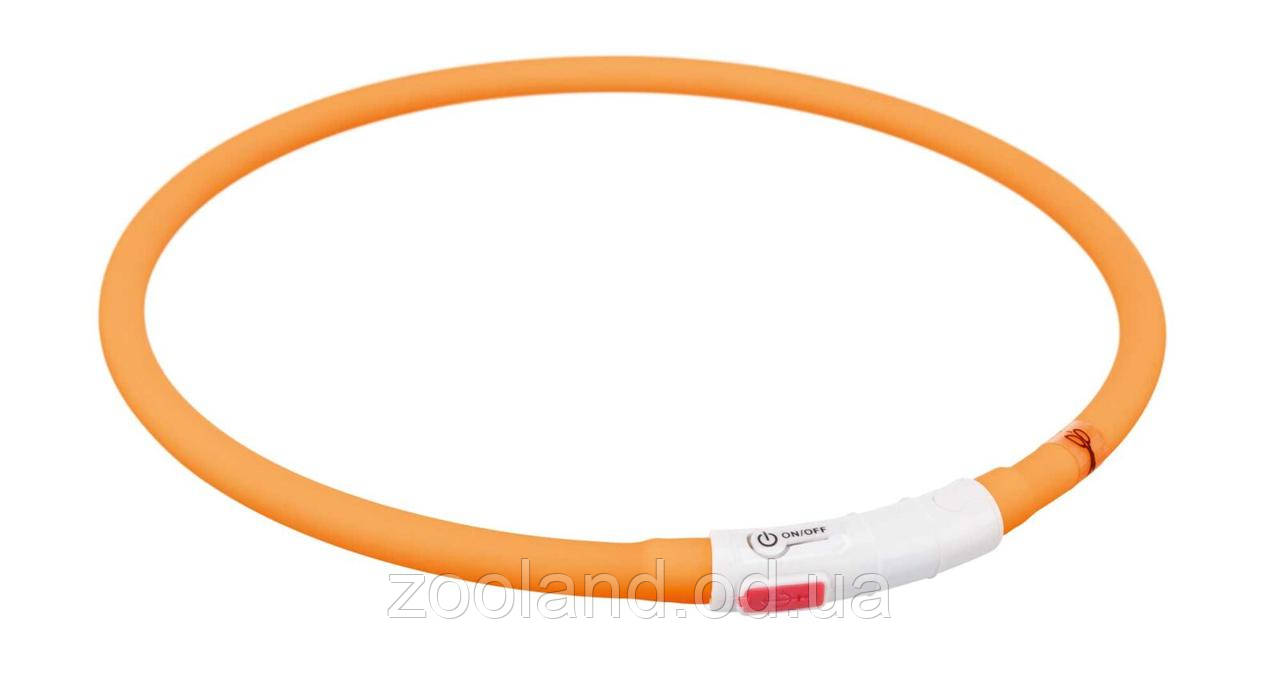12646 Trixie Flash Light Ring USB нашийник, помаранчевий