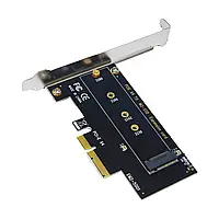Плата расширения PCI-E 3.0 X4 для NVMe M.2 NGFF M Key SSD Riser для твердотельных накопителей Код:LM12