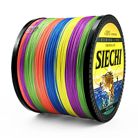 Шнур рыболовный плетеный (нить) Siechi X4 Professional (разноцветный) 100м 0.37 мм/22.8 кг Код:LM12