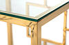Кавовий стіл CL-2 прозорий + золото, фото 4