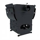 Піч булер'ян-камін до 300 м³ VESUVI 12 кВт (950 х 655 х 700 мм) з термостійким склом, фото 3