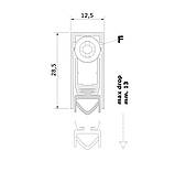Поріг алюмінієвий протипожежний з гумовою вставкою Comaglio 420 (103-83 см), фото 2