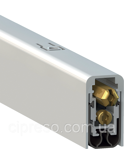 Поріг алюмінієвий з гумовою вставкою Comaglio 1700 XNS (93-83 см), фото 1