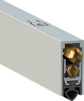 Поріг алюмінієвий з гумовою вставкою Comaglio 1703 ACU (83-73 см)