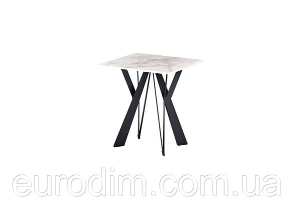 Кавовий стіл "Тео" б'янко карарра + чорний, фото 2
