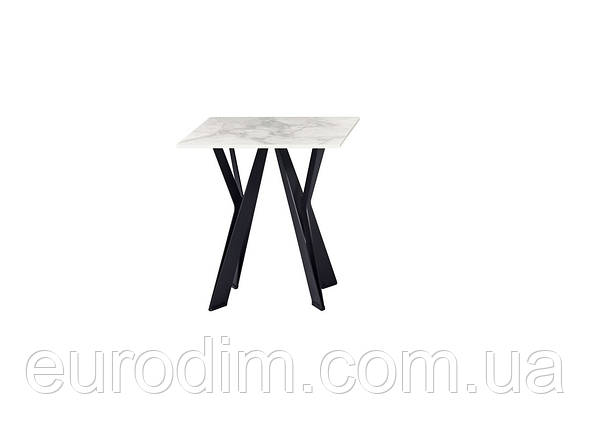 Кавовий стіл "Тео" б'янко карарра + чорний, фото 2
