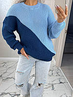 Женский стильный повседневный теплый вязаный свитер