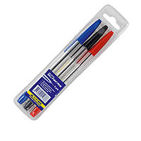 Ручка кулькова Buromax 3 кольори тип Корвіна пластиковий футляр (BM.8433)