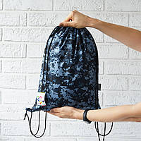 Рюкзак-сумка для одежды и обуви 4Profi Камуфляж синий 35 x 43 см 45818 Синий