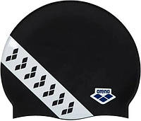 Шапка для плавания Arena ICONS TEAM STRIPE CAP черный, белый Уни OSFM 001463-111