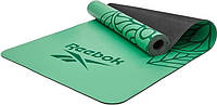 Двухстороний коврик для йоги Reebok Natural Rubber Yoga Mat зеленый Уни 183 х 61 х 0,32 см RAYG-11085GN