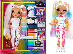 Лялька Рейнбоу Хай Розфарбуй та створи Ляльку сам Rainbow High Color & Create Doll Green Eyes 500407 MGA Оригінал