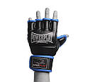 Рукавиці для MMA PowerPlay 3058 Чорно-сині L, фото 3