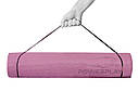 Килимок для йоги та фітнесу PowerPlay 4010 PVC Yoga Mat Рожевий (173x61x0.6), фото 3