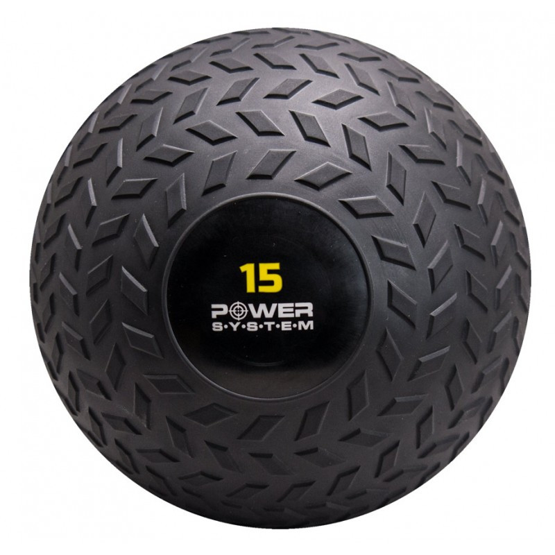М'яч SlamBall для кросфіту та фітнесу Power System PS-4117 15 кг рифлений