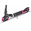 Самокат із ручним гальмом Razzo CITY 200 мм. алюмінієвий HUL1-200 Black/Pink, фото 3