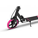Самокат із ручним гальмом Razzo CITY 200 мм. алюмінієвий HUL1-200 Black/Pink, фото 4