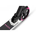 Самокат із ручним гальмом Razzo CITY 200 мм. алюмінієвий HUL1-200 Black/Pink, фото 7