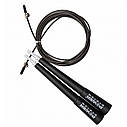 Скакалка швидкісна Power System PS-4033 Crossfit Jump Rope Black (2,8m.), фото 2