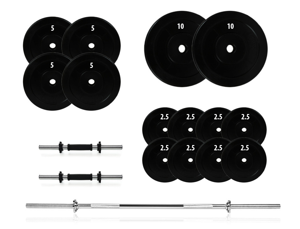 Набір штанга + гантелі розбірні 72 кг, фото 1