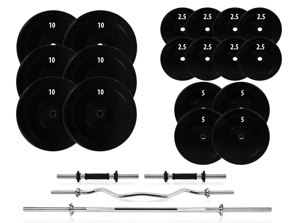 Набір штанга + гантелі розбірні 119 кг, фото 1