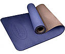 Килимок для йоги та фітнесу PowerPlay 4150 TPE Premium Performance Mat Синій (183x61x0.6), фото 2