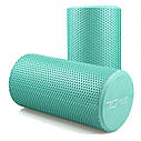 Масажний ролик (валик) 7SPORTS гладкий Foam Roller EVA бірюзовий (30*15 см.), фото 6