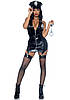 Leg Avenue Vinyl Naughty Cop Black XS, фото 3