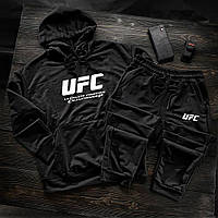Мужской спортивный костюм UFC (ЮФС) черный | Комплект Кофта + Штаны осенний весенний повседневный