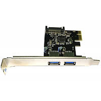 PCI-E Контроллер Kingda B00876 USB3.0 2ext. Molex Low Profile Bracket чипсет ASM1042 RTL