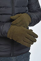 Перчатки мужские флисовые цвета хаки 165132T Бесплатная доставка