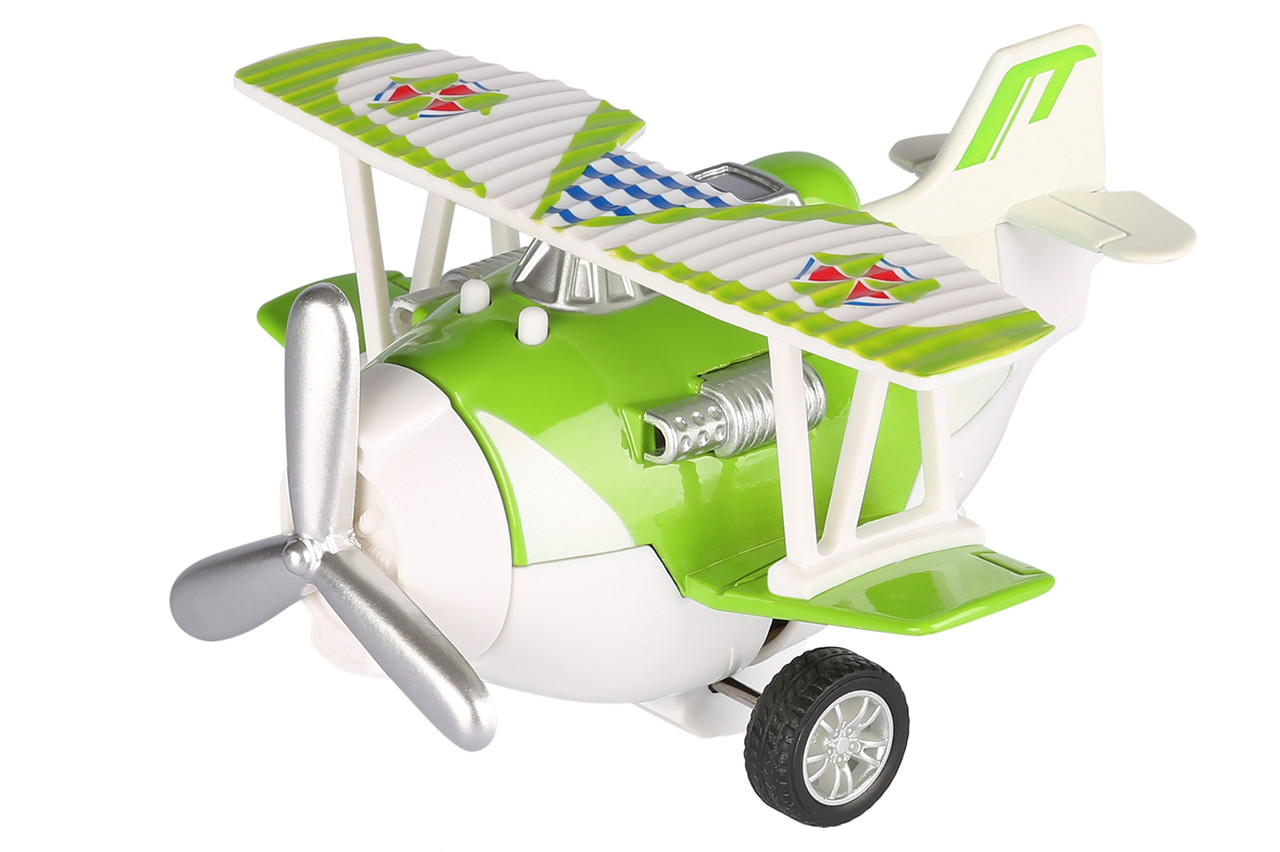 Дитячий металевий інерційний літачок Same Toy Aircraft зі світлом і музикою Зелений (SY8012Ut-4)