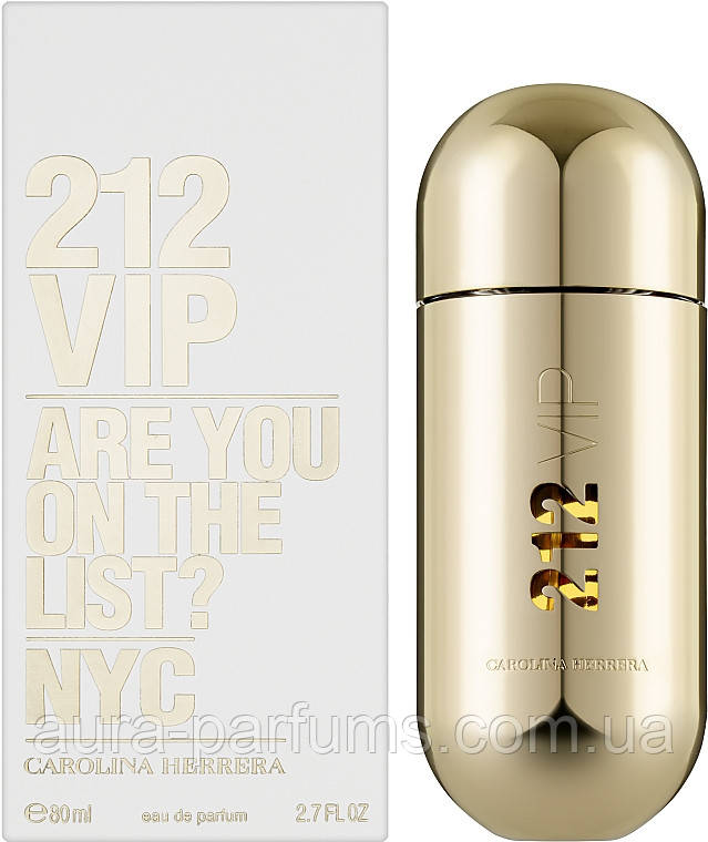 Жіночі парфуми Carolina Herrera 212 VIP (Кароліна Еррера 212 Віп Вумен) Парфумована вода 80 ml/мл