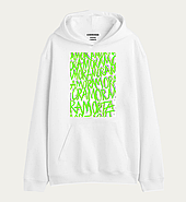 Худі толстовка з принтом  "AMORE Green", фото 3