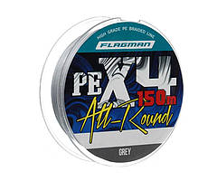 Шнур Flagman All-Round PE X-4 150м 0.10мм Grey