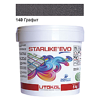 Эпоксидная затирка Litokol Starlike EVO 140 графит 5 кг (STEVONGR0005)