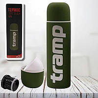 Термос Tramp Soft Touch 1.2 л зеленый (металлический термос с резиновым покрытием)