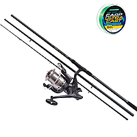 Набір Карповий, Вудлище коропове Flagman Magnum Black Carp + Котушка Magnum Carp Feeder 6000 + Подарок Ліска 150м