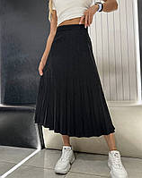 Юбка черная миди гофре Dilvin