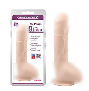 Реалістичний тілесний фалоїмітатор на присоску Mr.Marcus 9.9| Limon, фото 1