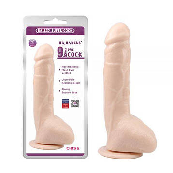 Реалістичний тілесний фалоїмітатор на присоску Mr.Marcus 9.9| Limon, фото 2