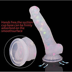 Світний фаллоїмітатор на присоску Jelly Knight | Limon, фото 4