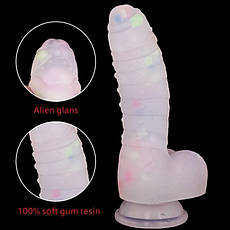 Світний фаллоїмітатор на присоску Jelly Mech| Limon, фото 4