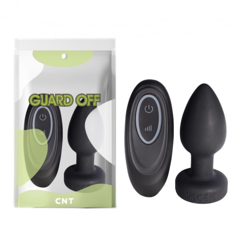 Анальний корок з пультом керування Rainbow Light Plug Black