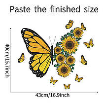 Вінілові наклейки VANSHE Метелик - соняшники (лист 37 х 39 см) Б139-18, фото 3