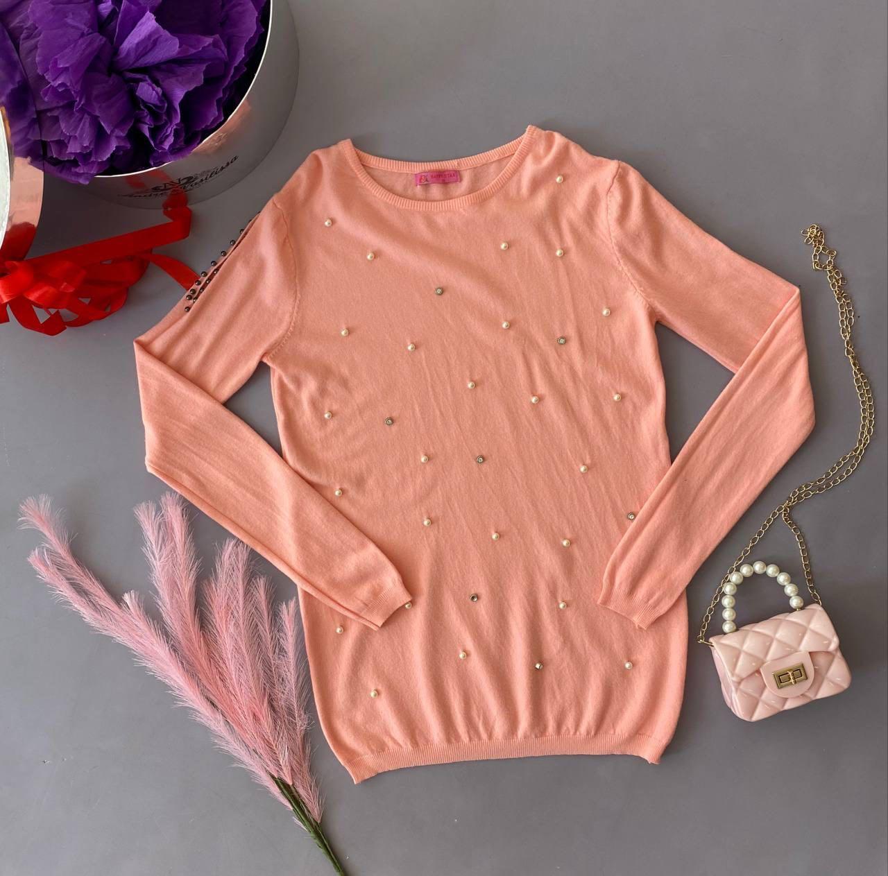 Купить Нарядная кофта на девочку со стразами Розовая 1638 Happy Star ...