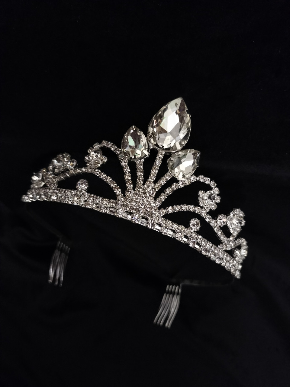 Ніжна діадема з камінням SWAROVSKI, срібло