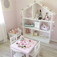 Кукольный дом - стеллаж в виде домика детский
