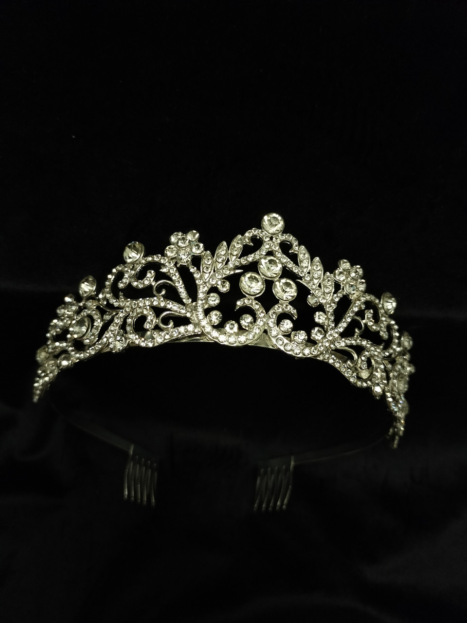 Вишукана діадема з камінням SWAROVSKI, срібло